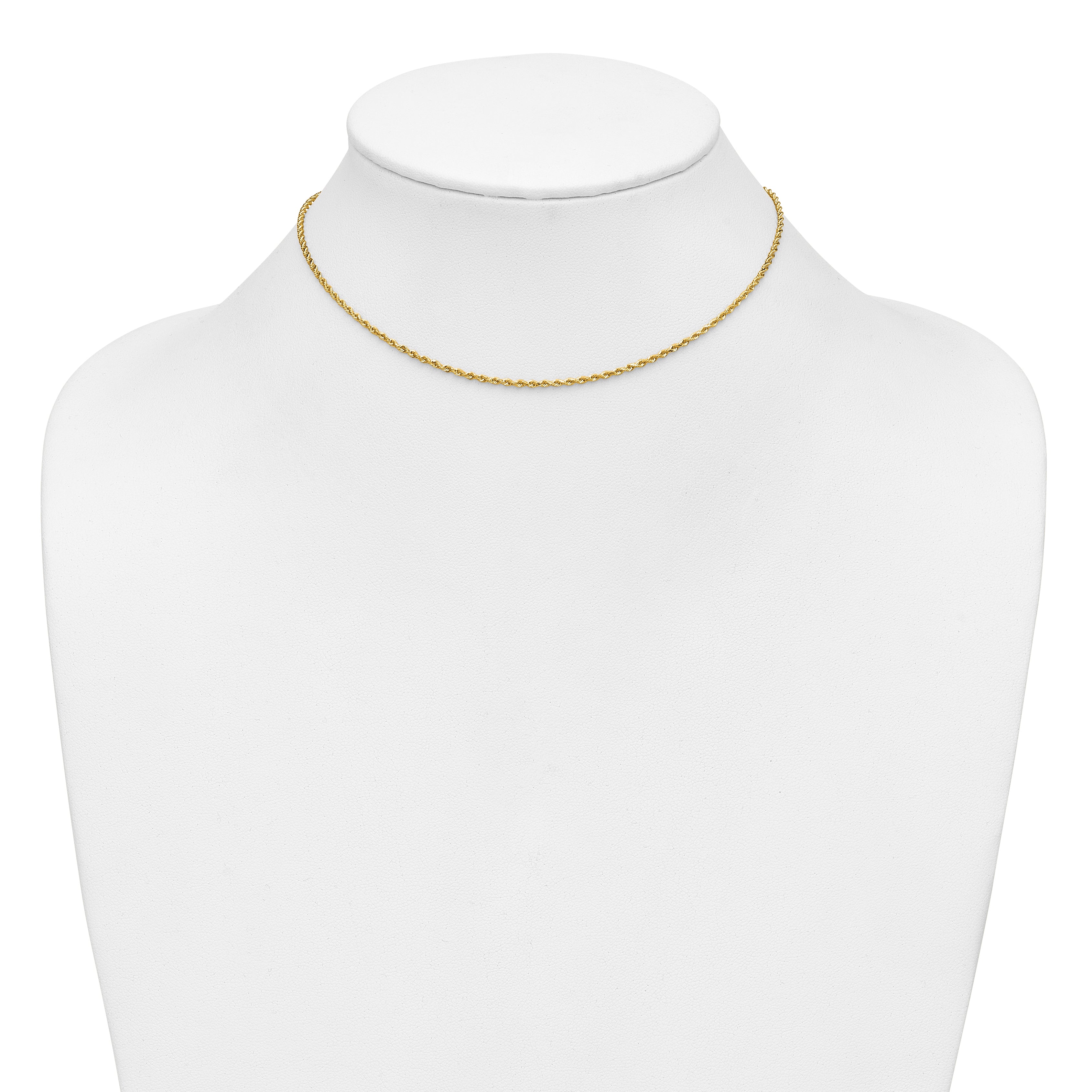 14k 1.5mm Diamond-cut Rope Chain