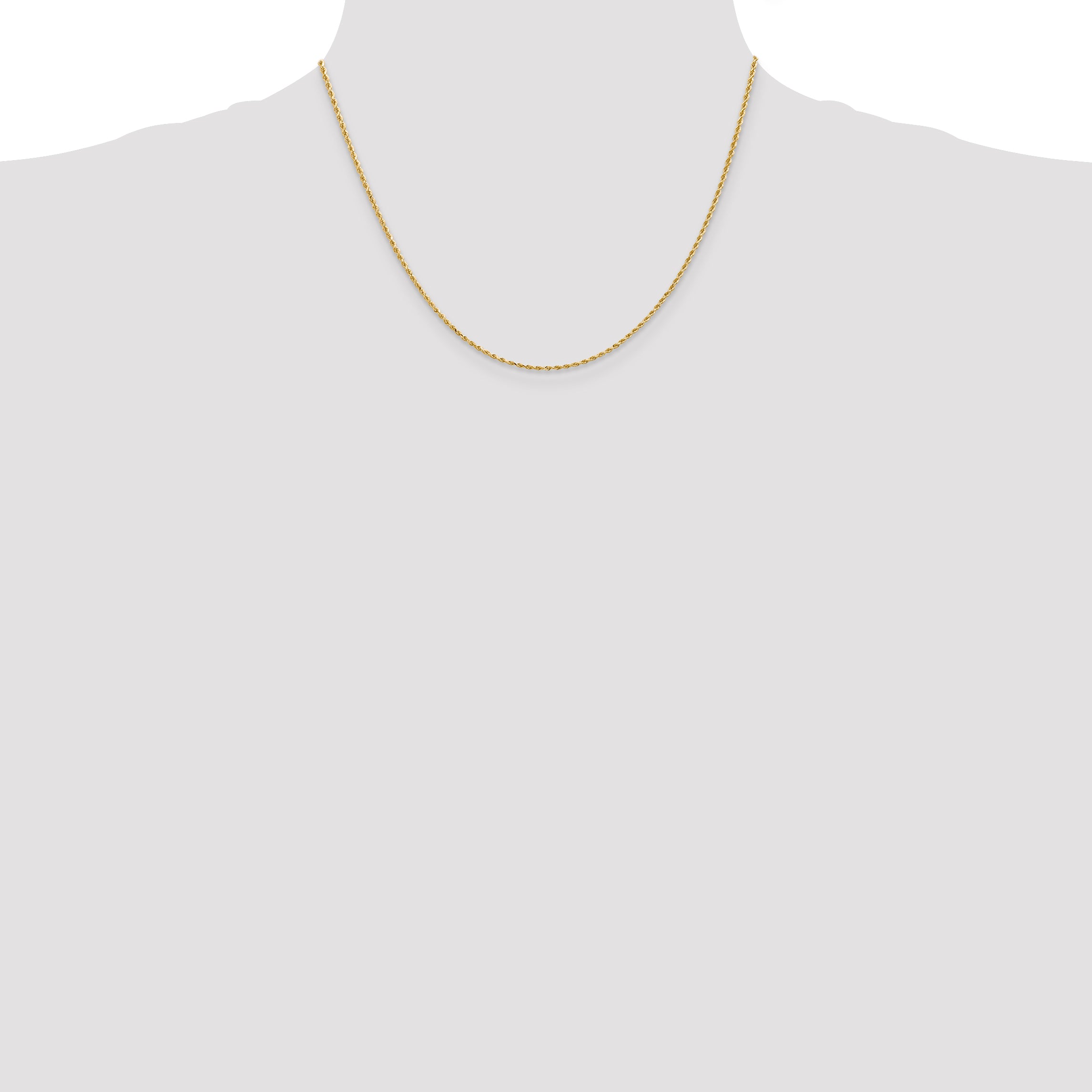 14k 1.5mm Diamond-cut Rope Chain