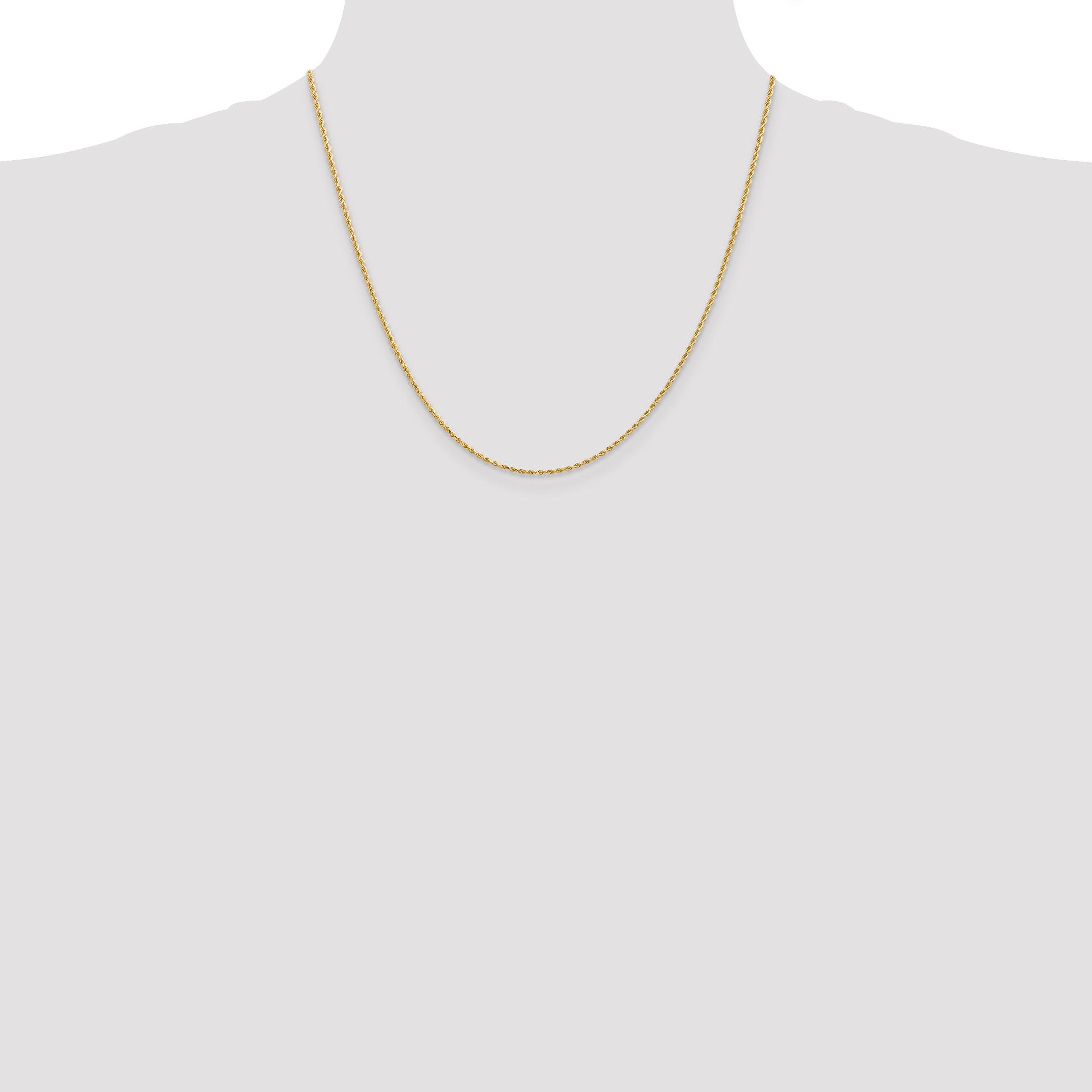 14k 1.5mm Diamond-cut Rope Chain