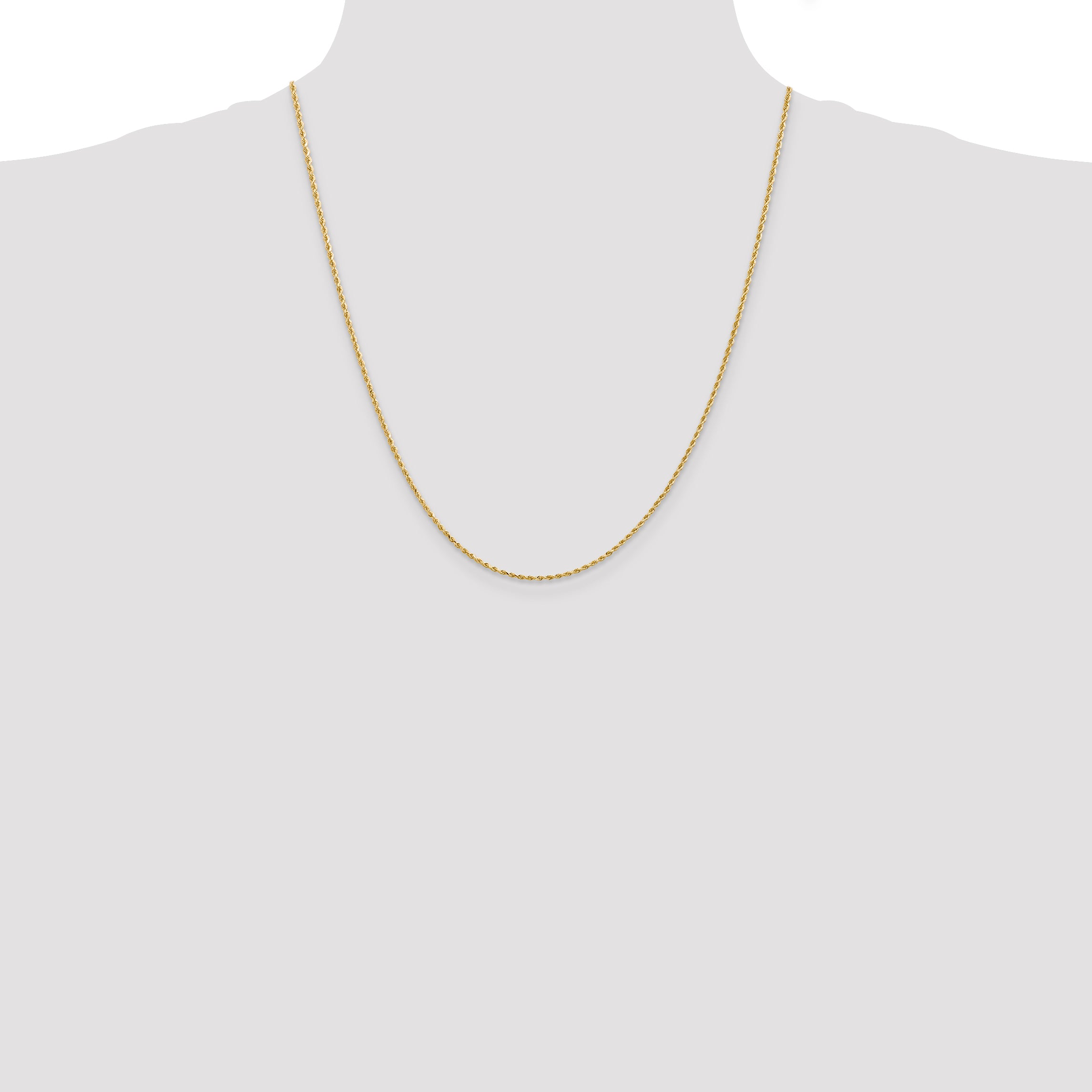 14k 1.5mm Diamond-cut Rope Chain