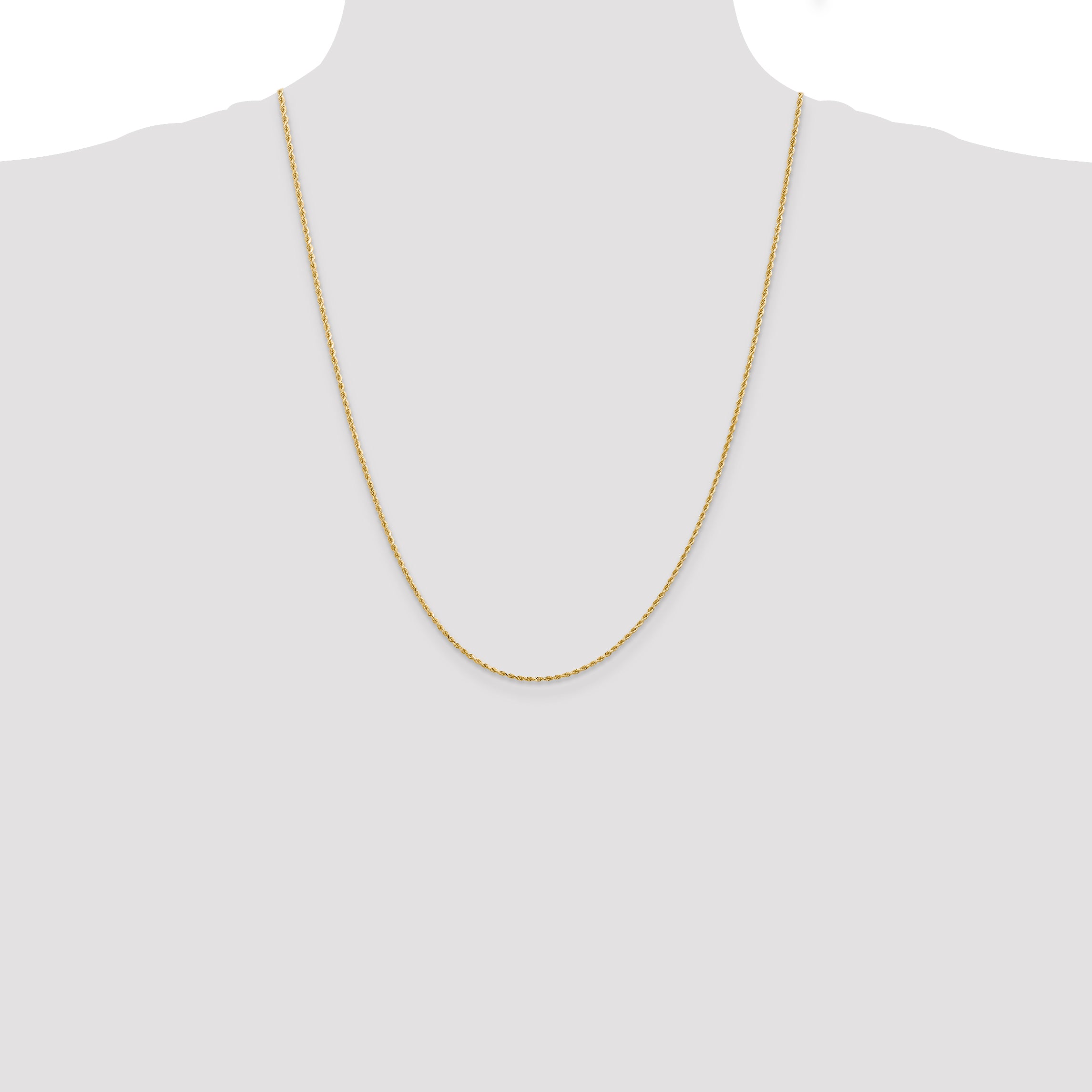 14k 1.5mm Diamond-cut Rope Chain