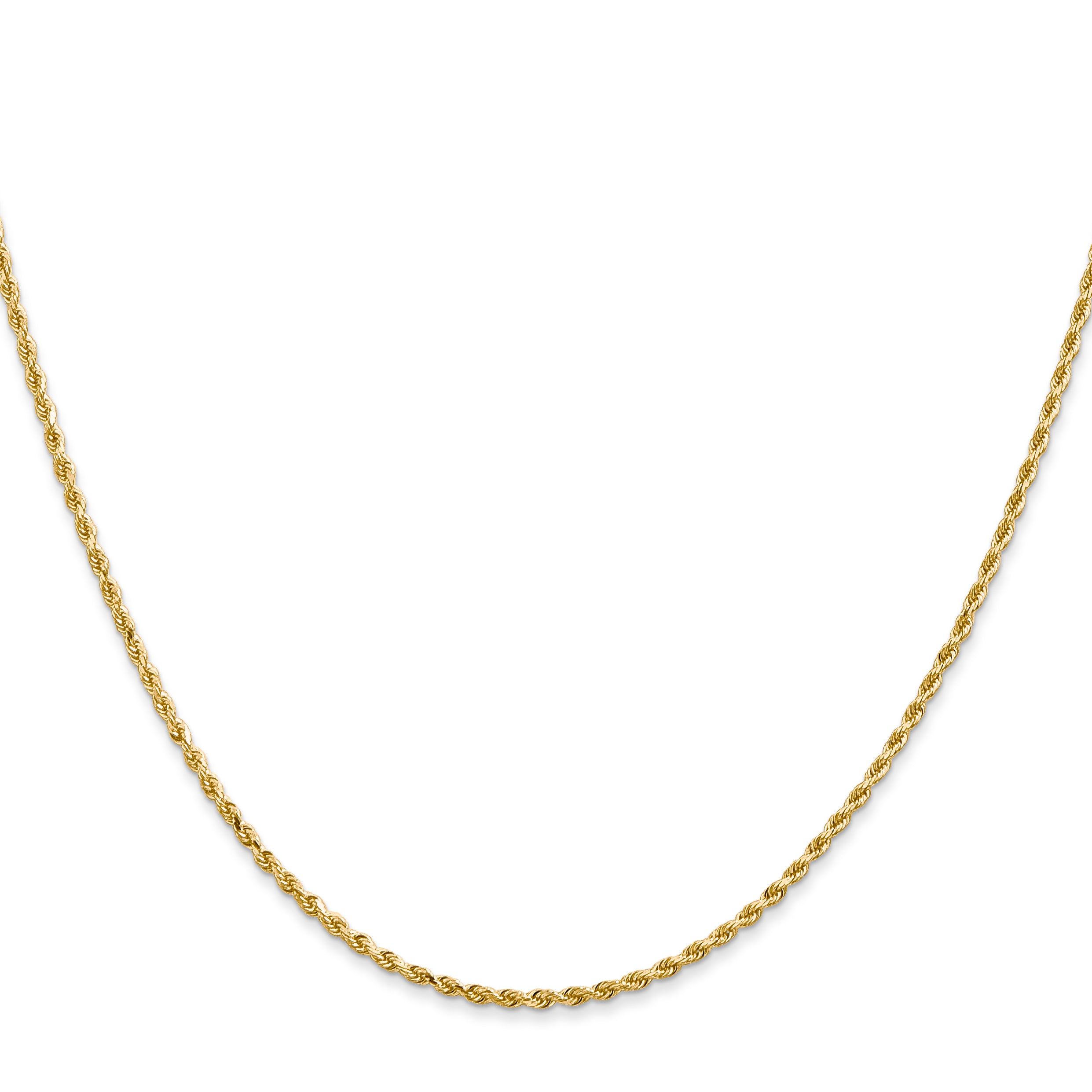 14k 1.5mm Diamond-cut Rope Chain