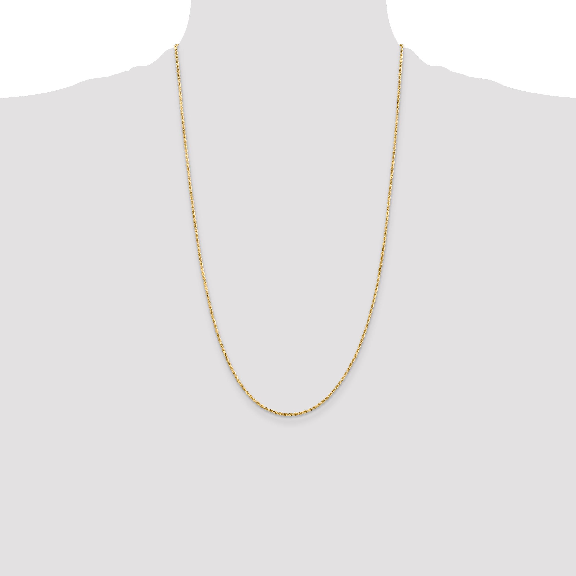 14k 1.5mm Diamond-cut Rope Chain
