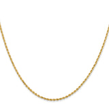 14k 1.5mm Diamond-cut Rope Chain