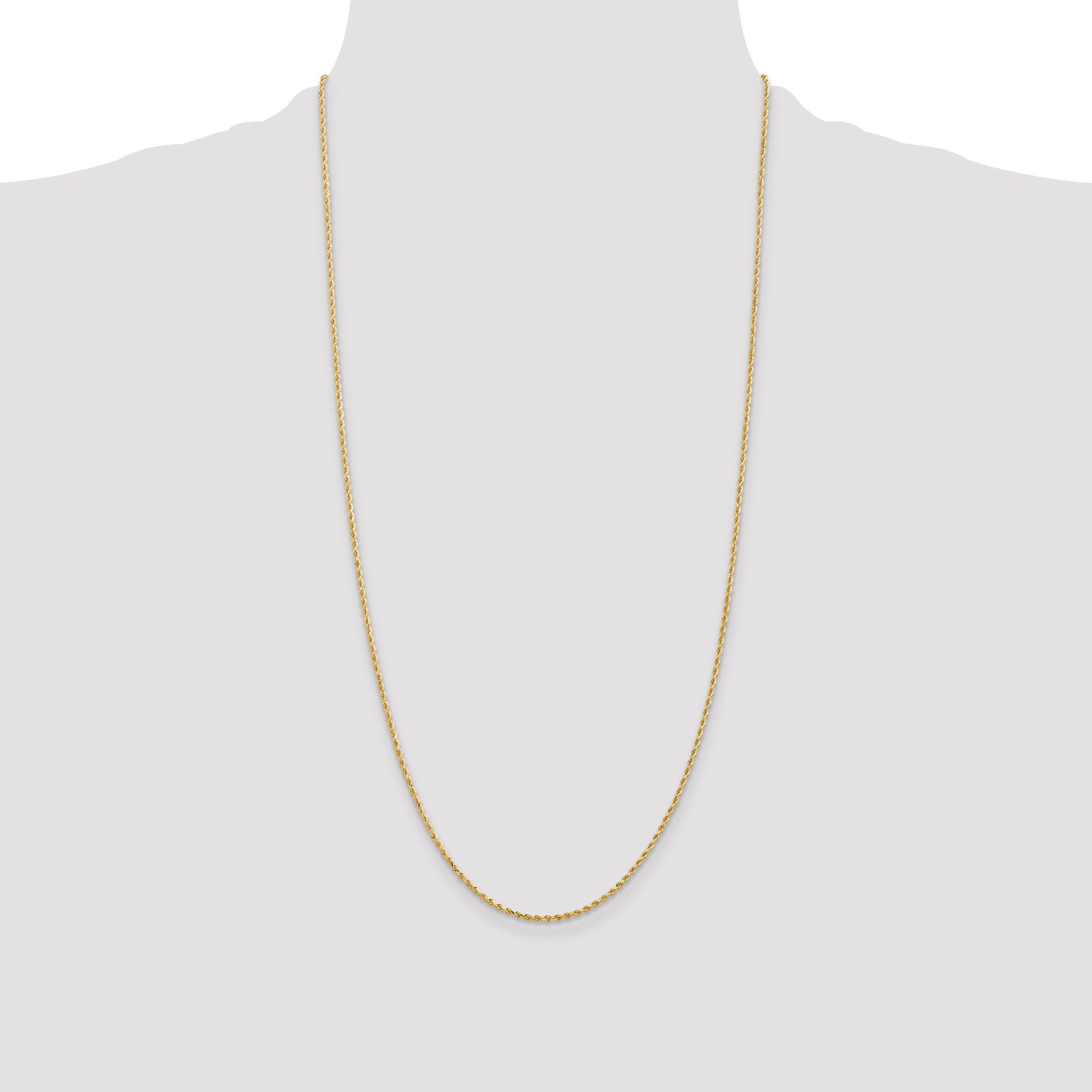 14k 1.5mm Diamond-cut Rope Chain