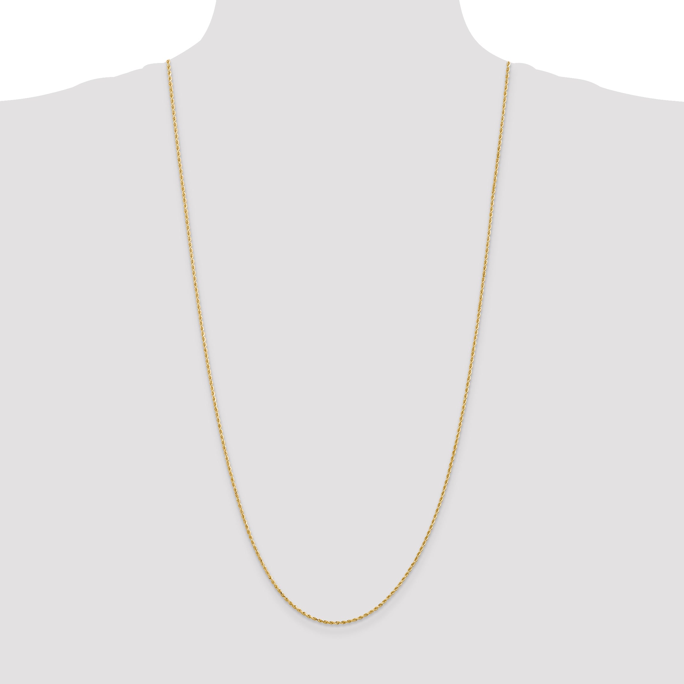 14k 1.5mm Diamond-cut Rope Chain