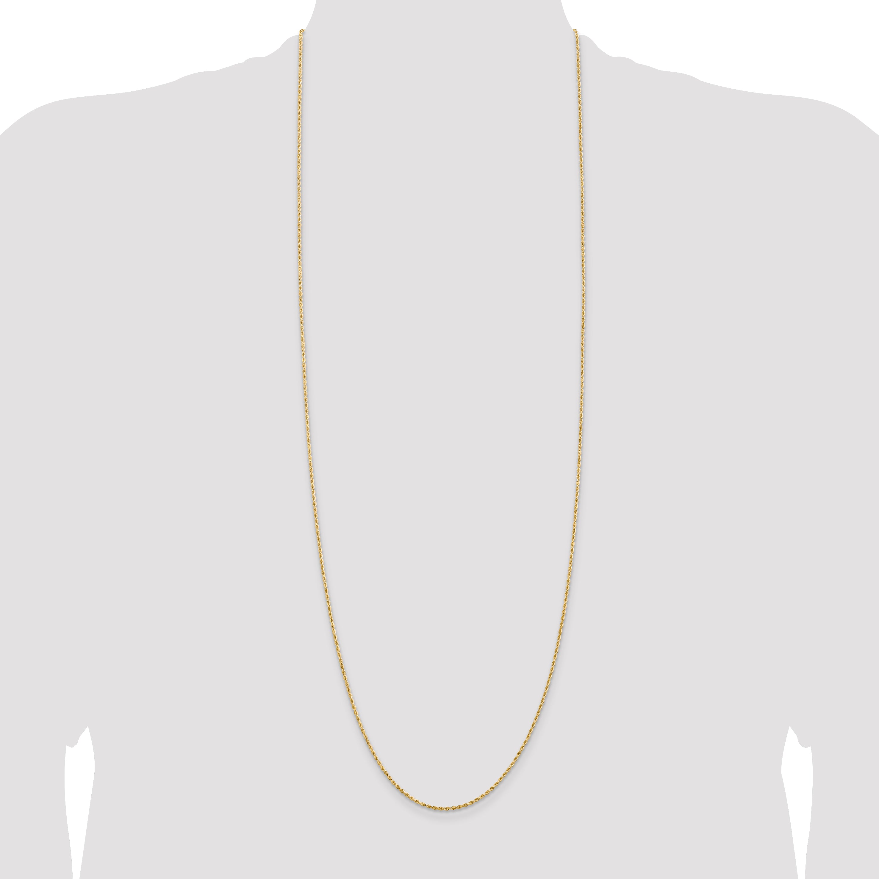 14k 1.5mm Diamond-cut Rope Chain