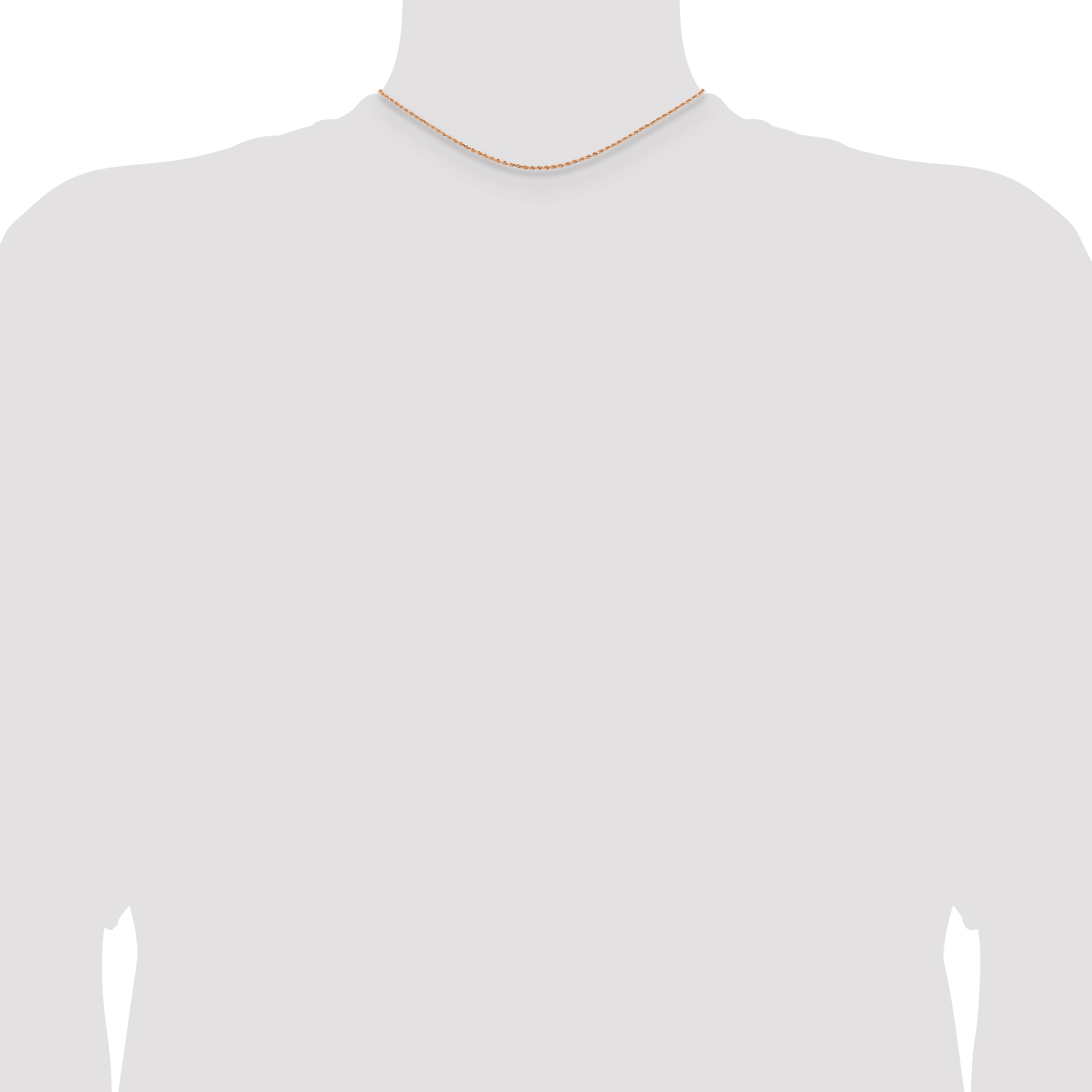 14k Rose Gold 1.5mm Diamond-cut Rope Chain