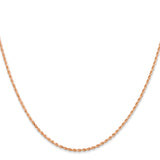 14k Rose Gold 1.5mm Diamond-cut Rope Chain