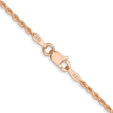 14k Rose Gold 1.5mm Diamond-cut Rope Chain