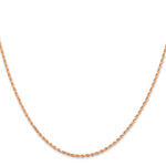 14k Rose Gold 1.5mm Diamond-cut Rope Chain