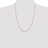 14k Rose Gold 1.5mm Diamond-cut Rope Chain