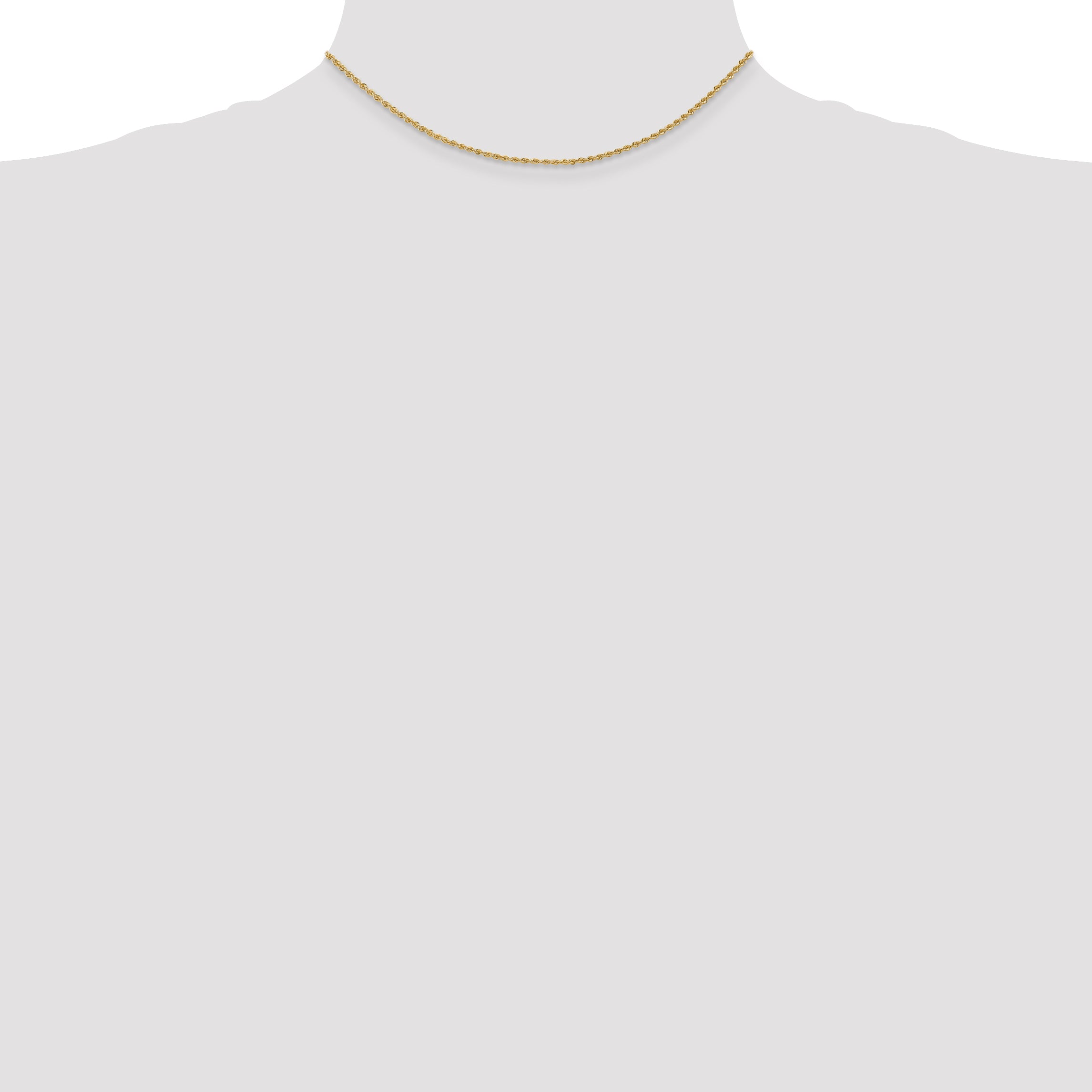 14k 1.5mm Solid Rope Chain