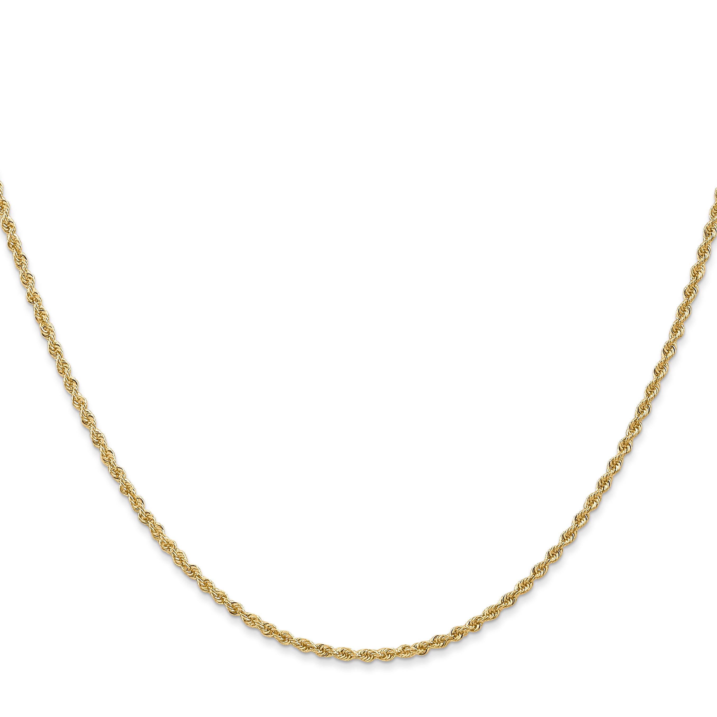14k 1.5mm Solid Rope Chain