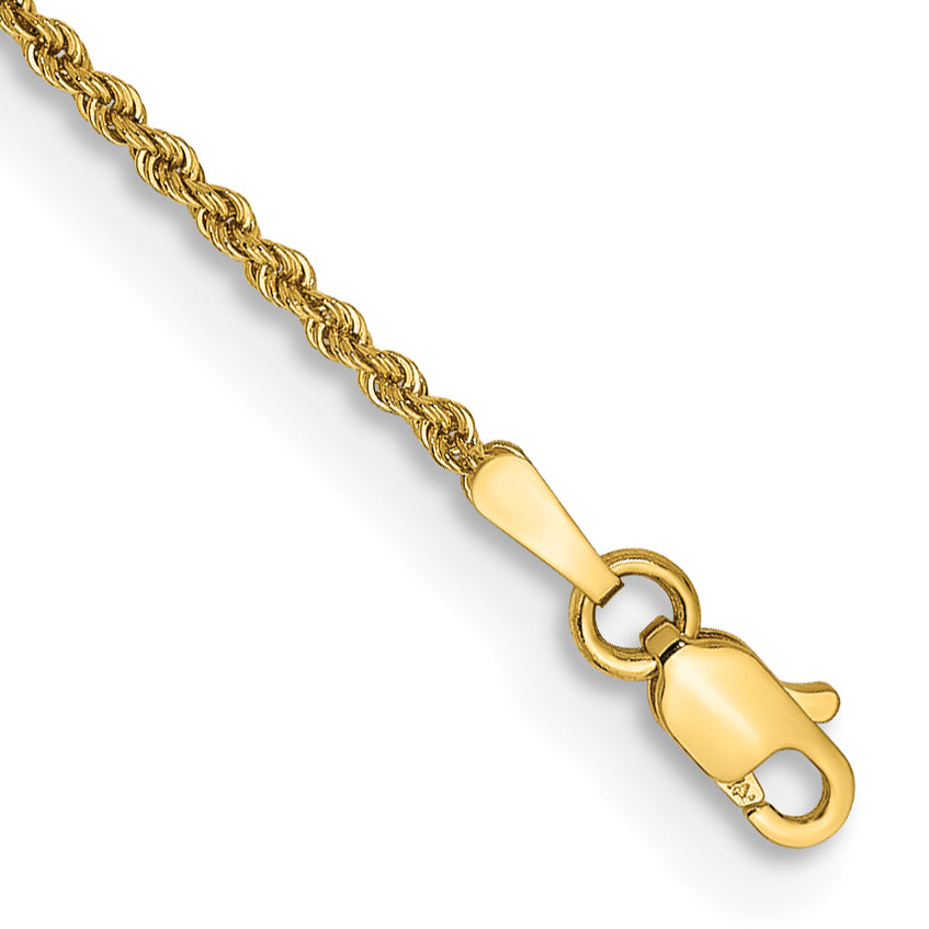 14k 1.5mm Solid Rope Chain