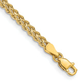 14k 3.0mm Wide Double Strand Rope Bracelet