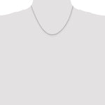 14k White Gold 1.5mm Diamond-cut Rope Chain