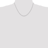 14k White Gold 1.5mm Diamond-cut Rope Chain