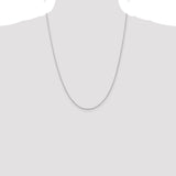 14k White Gold 1.5mm Diamond-cut Rope Chain