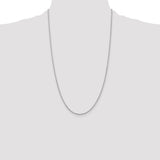 14k White Gold 1.5mm Diamond-cut Rope Chain