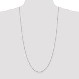 14k White Gold 1.5mm Diamond-cut Rope Chain