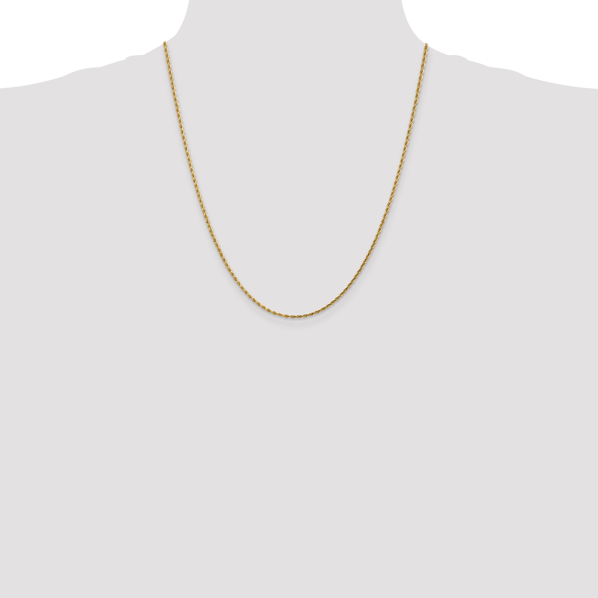 14k 1.75mm Diamond-cut Rope Chain