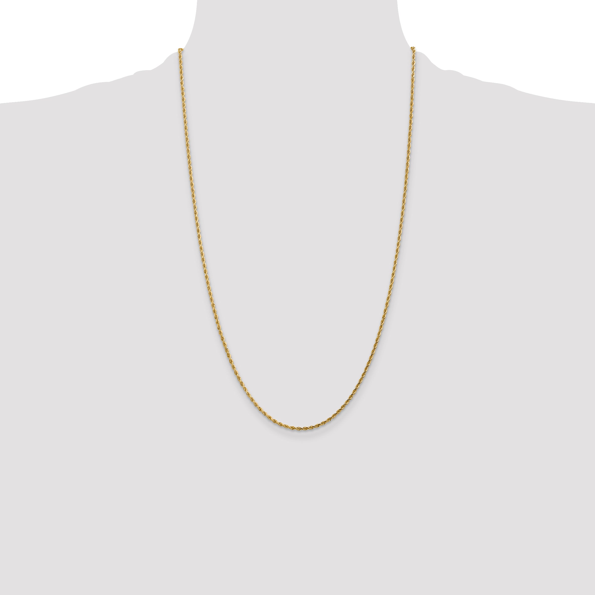 14k 1.75mm Diamond-cut Rope Chain