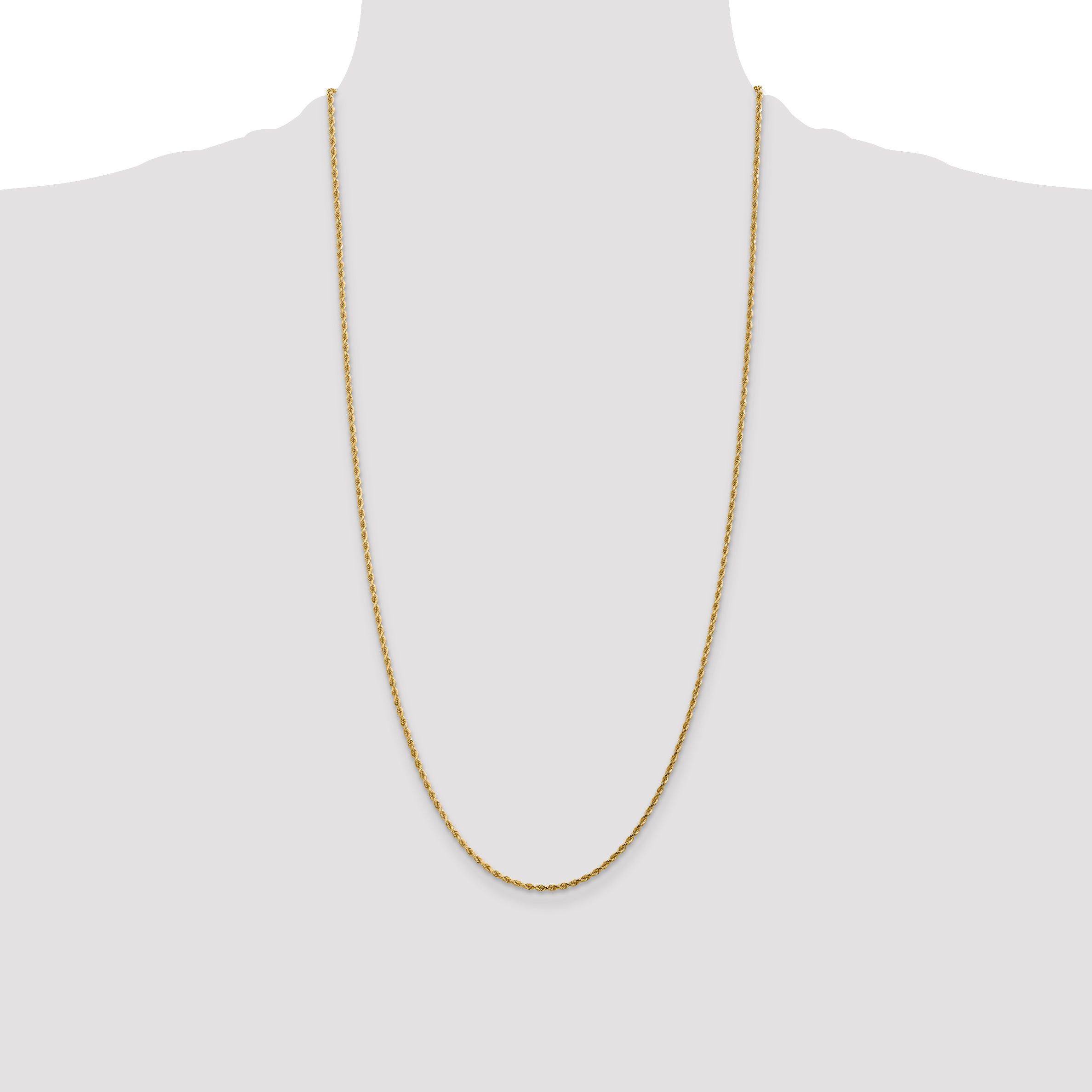14k 1.75mm Diamond-cut Rope Chain