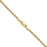 14k 1.75mm Diamond-cut Rope Chain