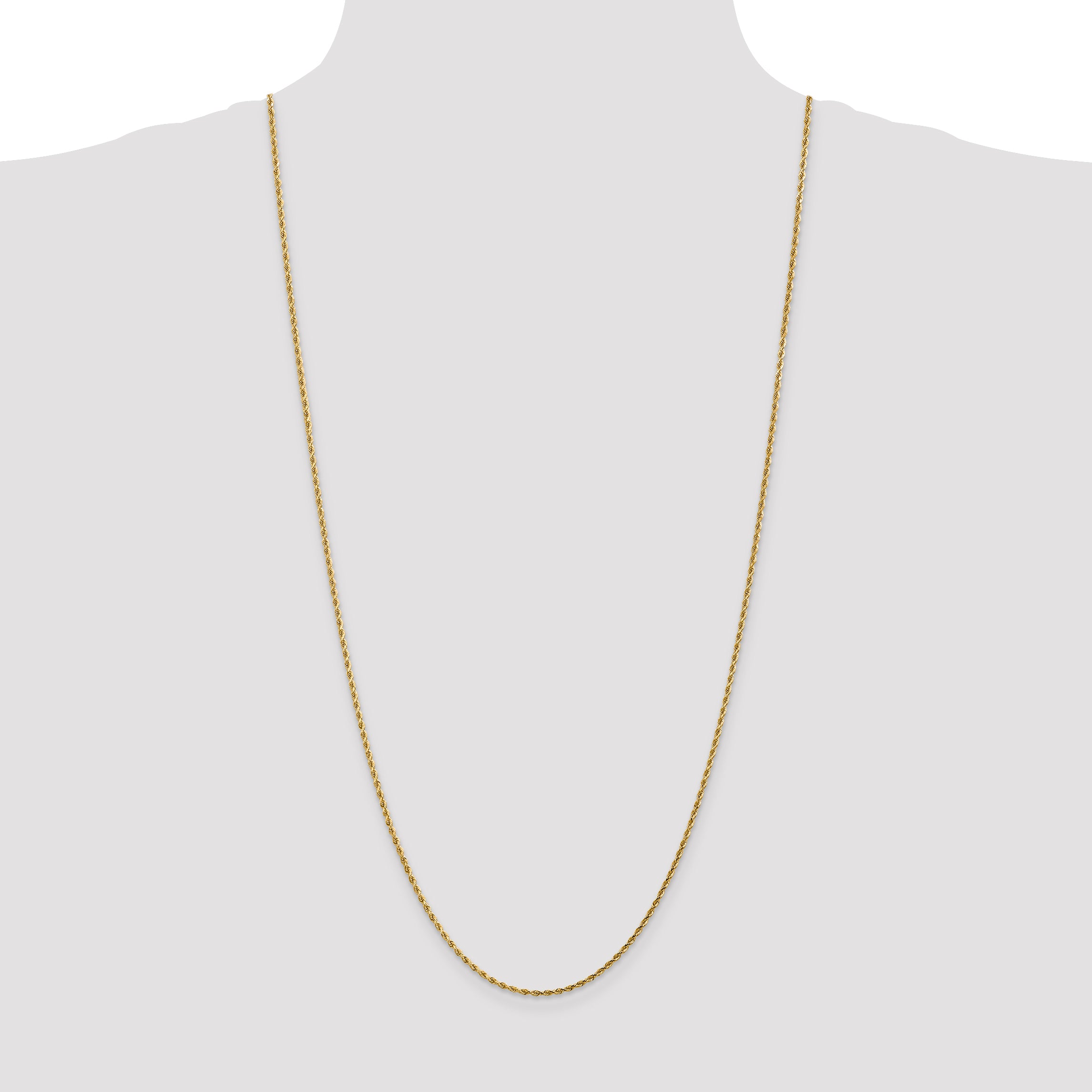 14k 1.75mm Diamond-cut Rope Chain