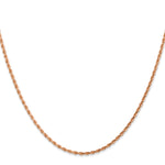 14k Rose Gold 1.75mm Diamond-cut Rope Chain