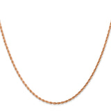 14k Rose Gold 1.75mm Diamond-cut Rope Chain