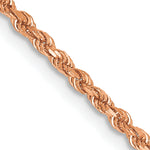 14k Rose Gold 1.75mm Diamond-cut Rope Chain