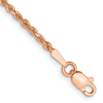 14k Rose Gold 1.75mm Diamond-cut Rope Chain