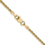 14k 2.0mm Solid Rope Chain