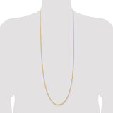 14k 2.0mm Solid Rope Chain