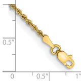 14k 2.0mm Solid Rope Chain