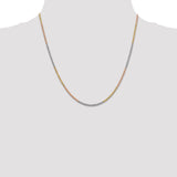 14k Tri-color 1.75mm Diamond-cut Rope Chain