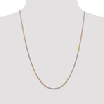14k Tri-color 1.75mm Diamond-cut Rope Chain