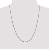 14k Tri-color 1.75mm Diamond-cut Rope Chain