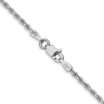 14k White Gold 1.75mm Diamond-cut Rope Chain