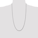 14k White Gold 1.75mm Diamond-cut Rope Chain