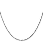 14k White Gold 1.75mm Diamond-cut Rope Chain