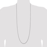 14k White Gold 1.75mm Diamond-cut Rope Chain