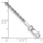 14k White Gold 1.75mm Diamond-cut Rope Chain Anklet