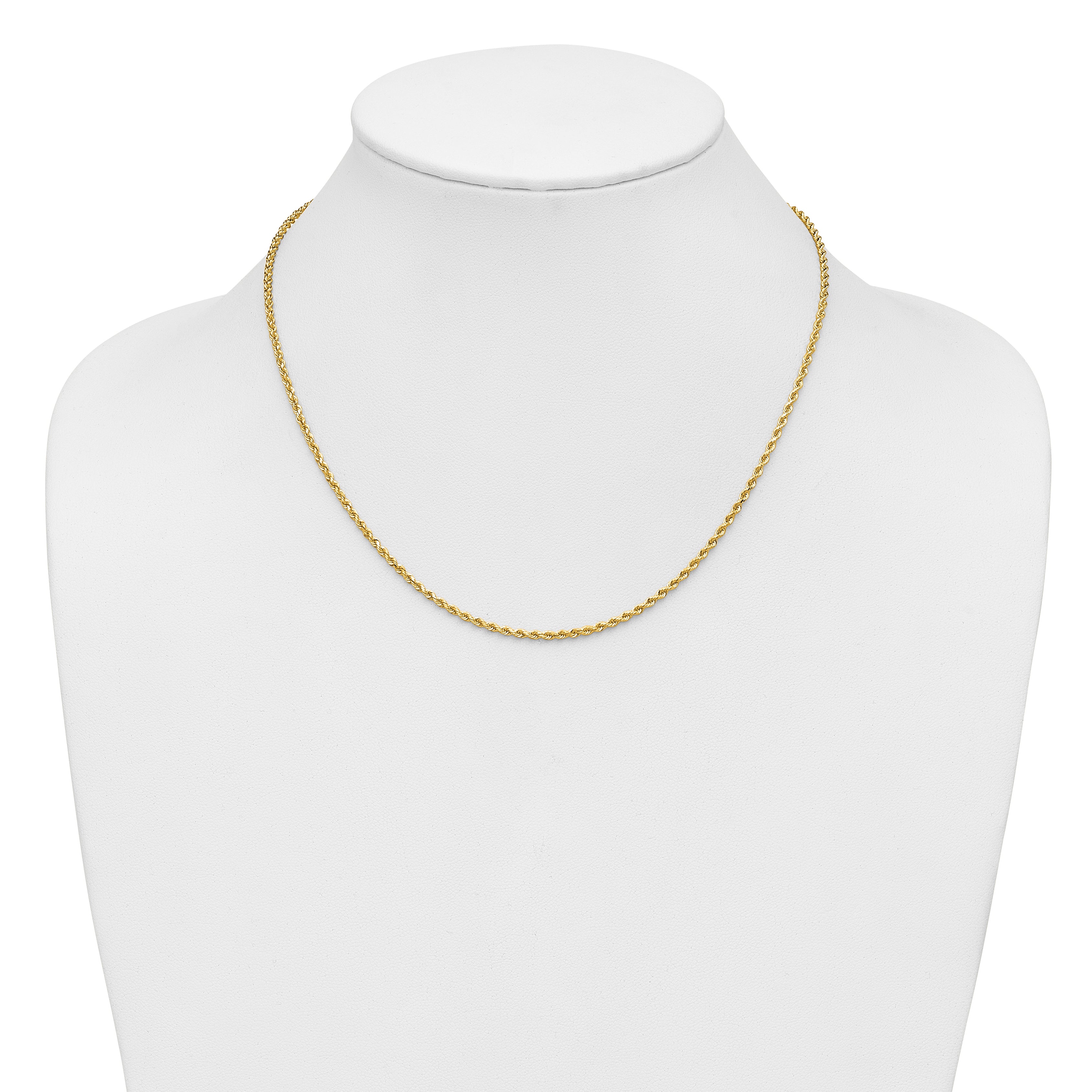 14k 2.0mm Diamond-cut Rope Chain