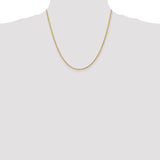 14k 2.0mm Diamond-cut Rope Chain