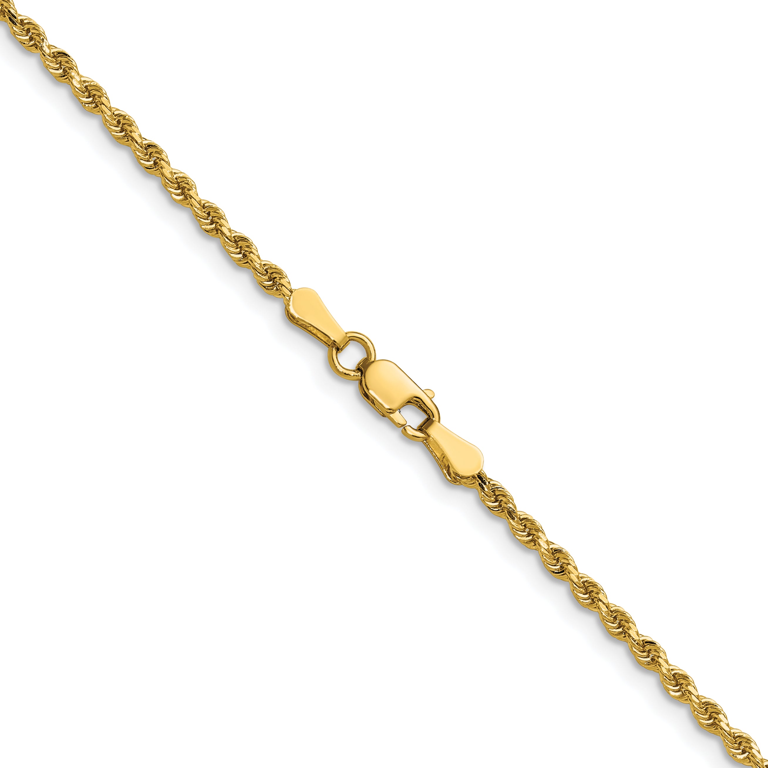 14k 2.0mm Diamond-cut Rope Chain