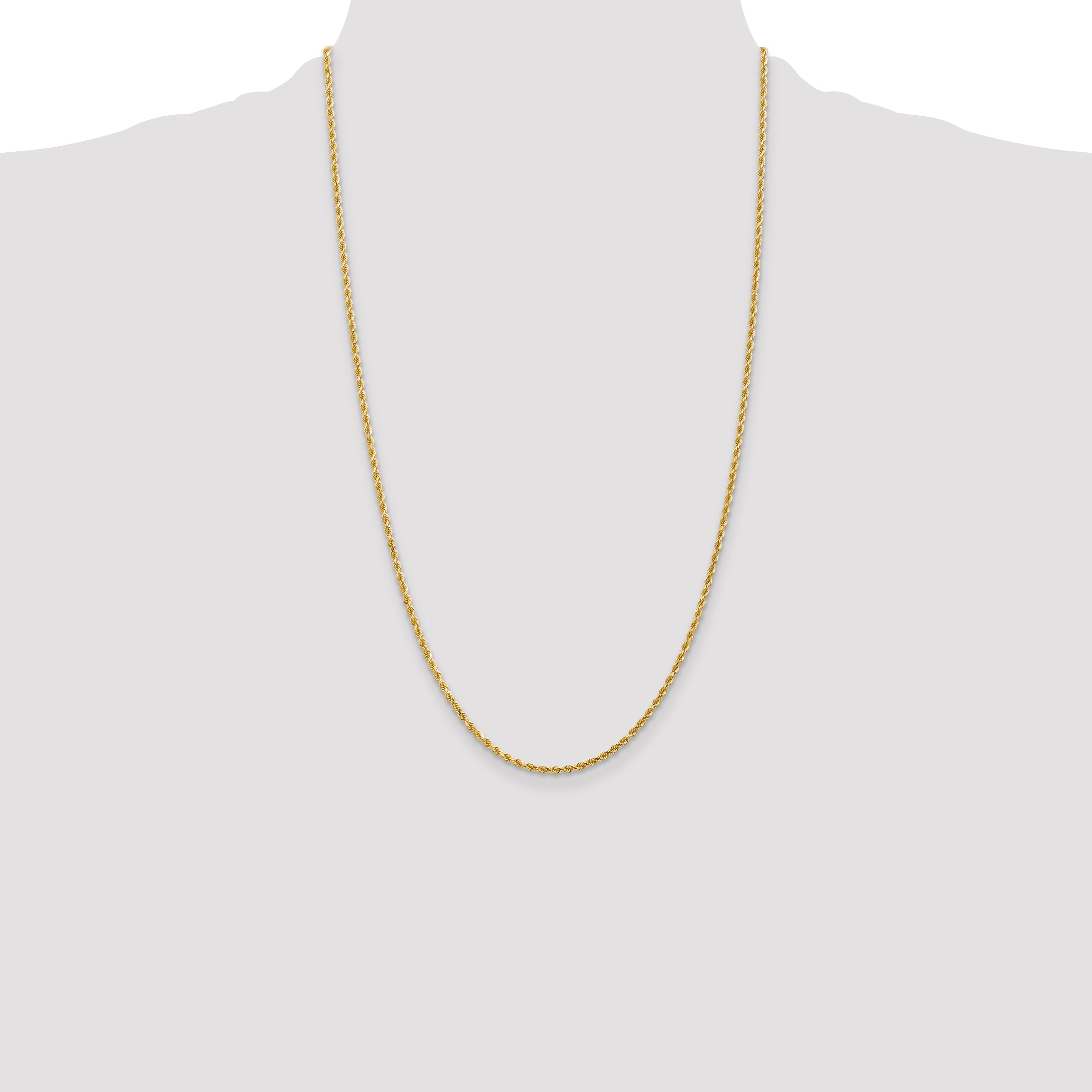 14k 2.0mm Diamond-cut Rope Chain