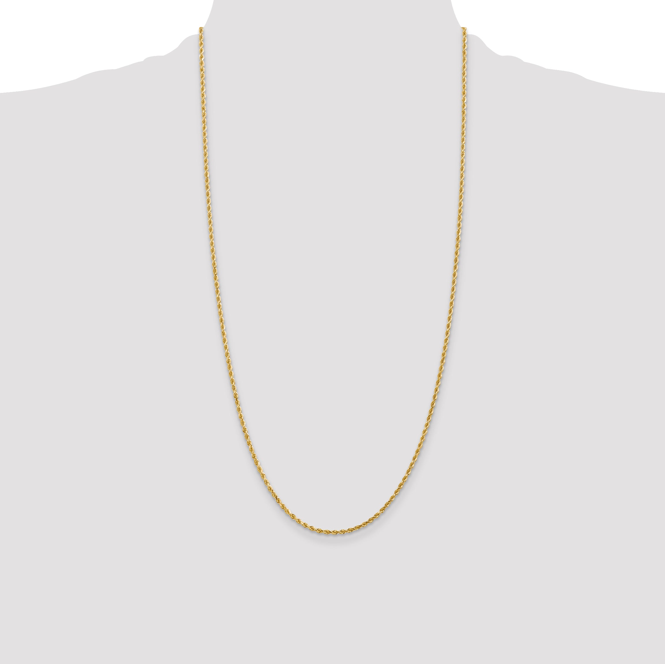 14k 2.0mm Diamond-cut Rope Chain